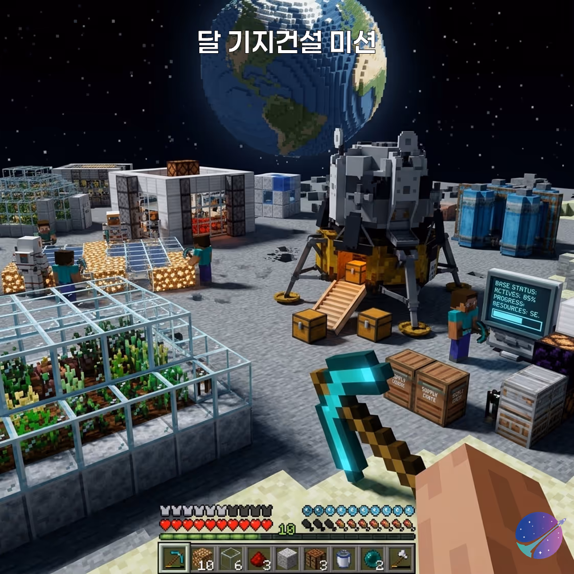 1. 달 기지 건설